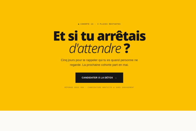 Cocon Natif · CTA Final Jaune