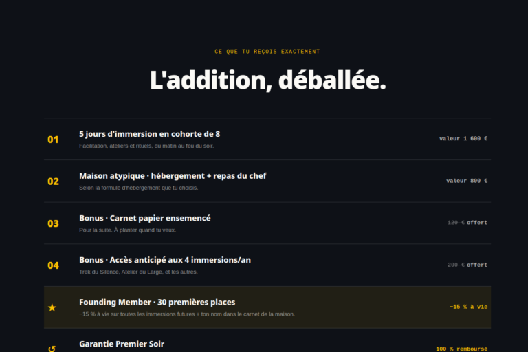 Cocon Natif · Grand Slam Offer Sombre