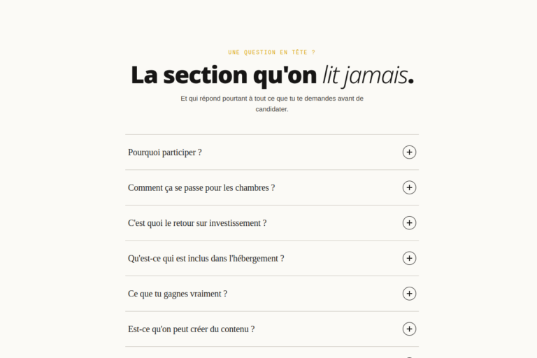 Cocon Natif · FAQ Accordéon