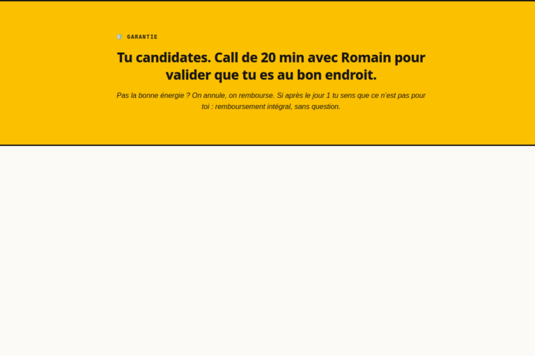 Cocon · Garantie ruban
