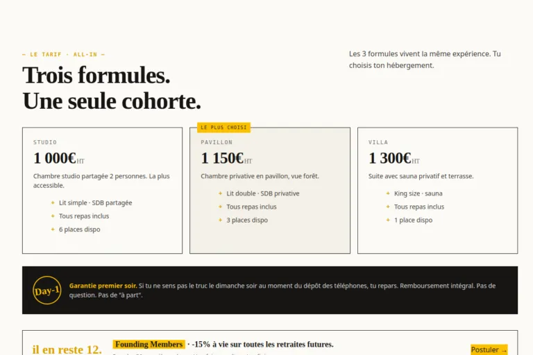 Cloud Design · 38 · E-pricing-all · Tarif all-in · 3 formules