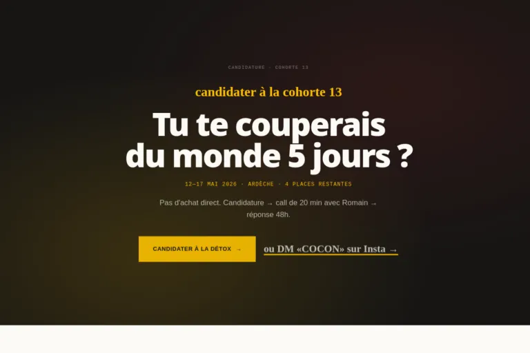 Cocon Natif · CTA Feu