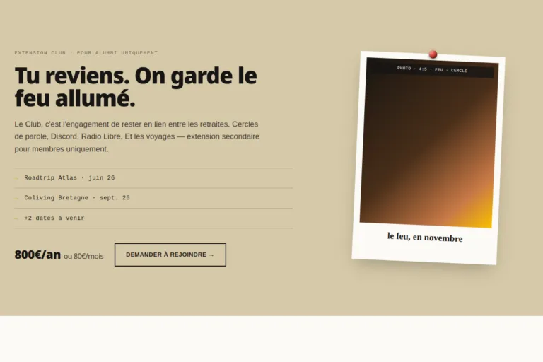 Cocon Natif · Feu de Camp Club